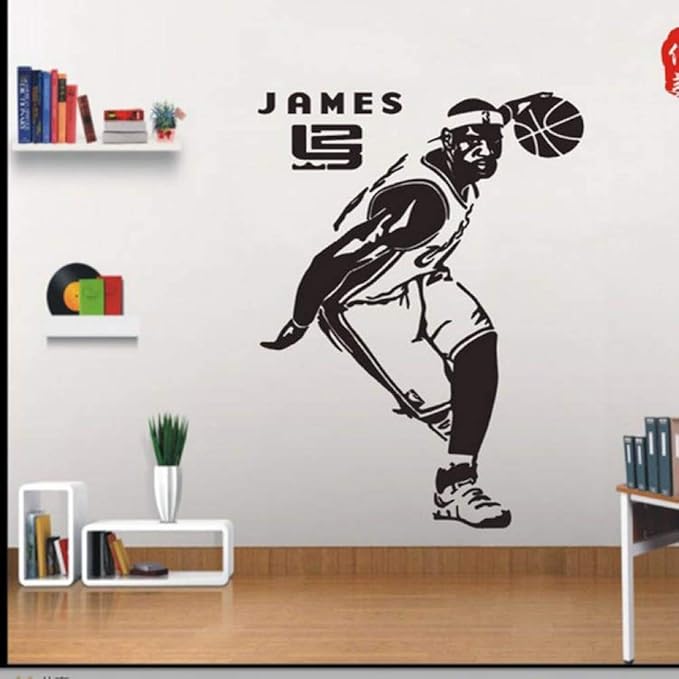 jiuyaomai Baloncesto Estrella Etiqueta de la Pared Poster Sticker ...