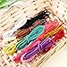 SUBANG 31 Colors 508 Feet Plastic Lacing Cord Plastic Gimp Ropes for Jewelry Making with 40 Pieces Snap Clip Hooks Keychain Ring Clips