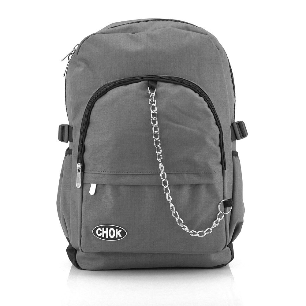 CHOK Commuter Grey Backpack Rucksack Bag with Laptop Protection | School College Travel Work | Cool Commute | CHOK