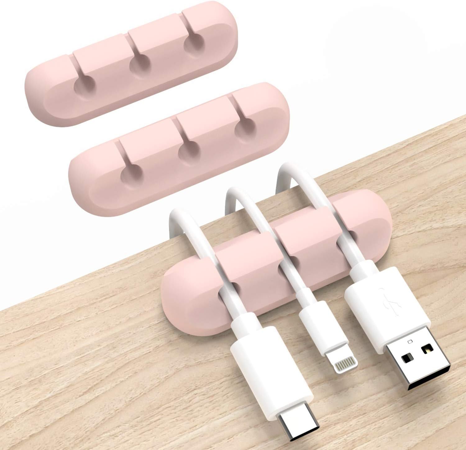 Cable Clips, Cord Organizer Cable Management, Pink Cable