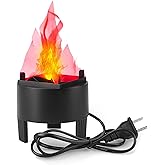 Bestview 3D Artificial Fake Fire Flame Light,LED Effect Light Fake Campfire Lamp, Realistic Simulated Prop Flame Lamp for Halloween Christmas Party Festival Decoration
