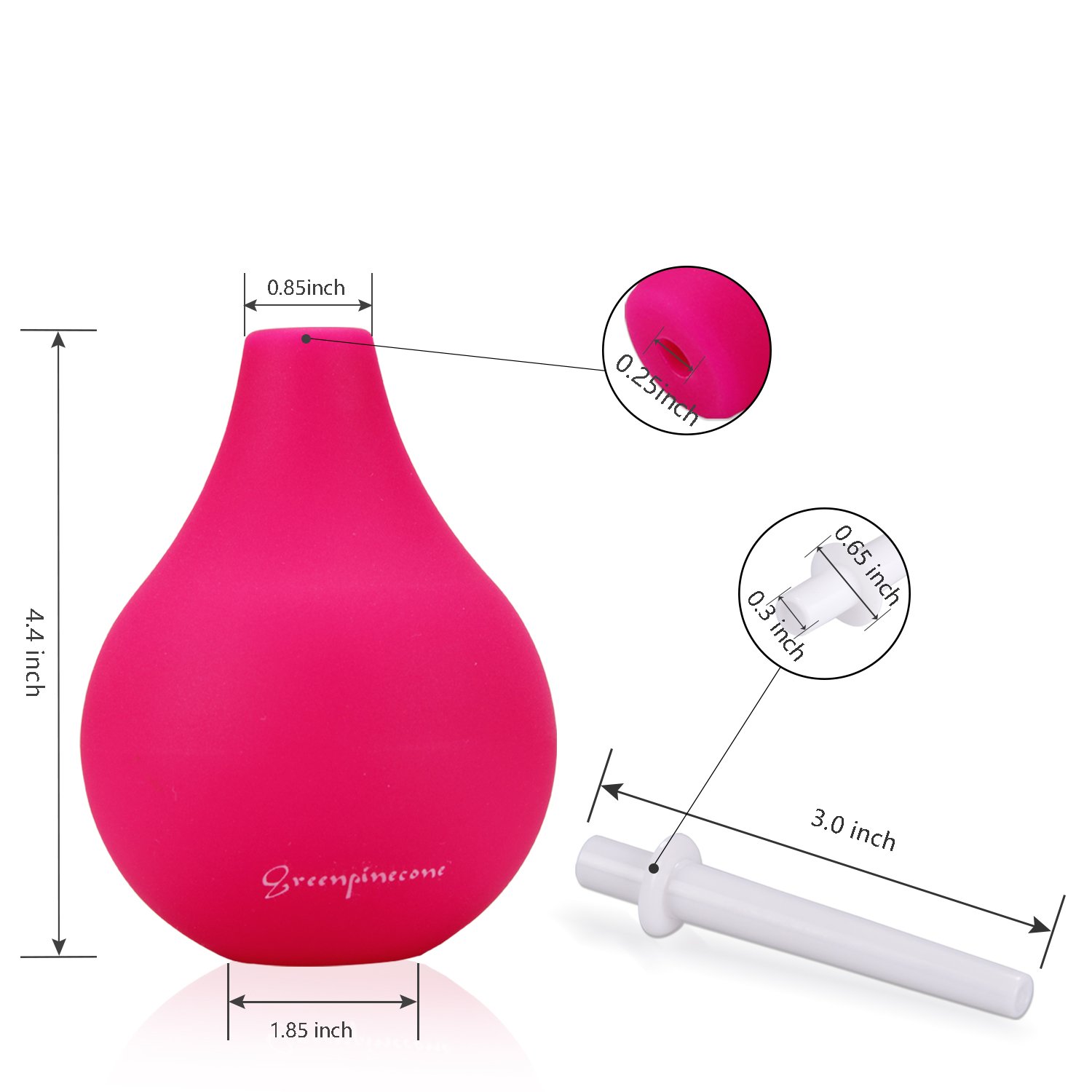 Greenpinecone 225ML Silikon Anal-Spülung,Analdusche und Vaginaldusche