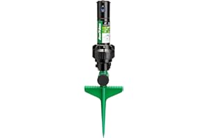 Rain Bird 42SASPG 42SA Gear Drive Rotor Sprinkler on Heavy Duty Green Spike, Adjustable 40° - 360° Pattern, 26' - 38' Spray D