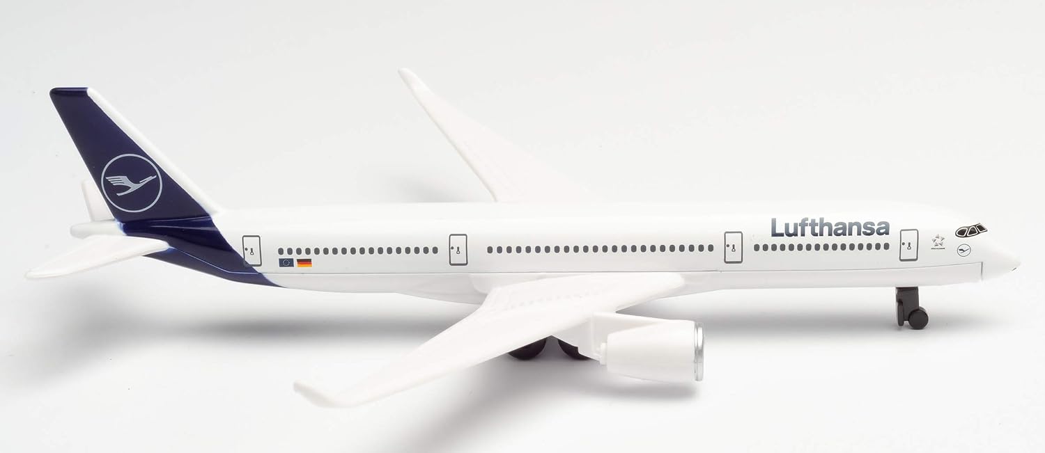 Herpa Toys Single Airplane Lufthansa A350, toy model in small scale, aeroplane model, collect, play - Image 4