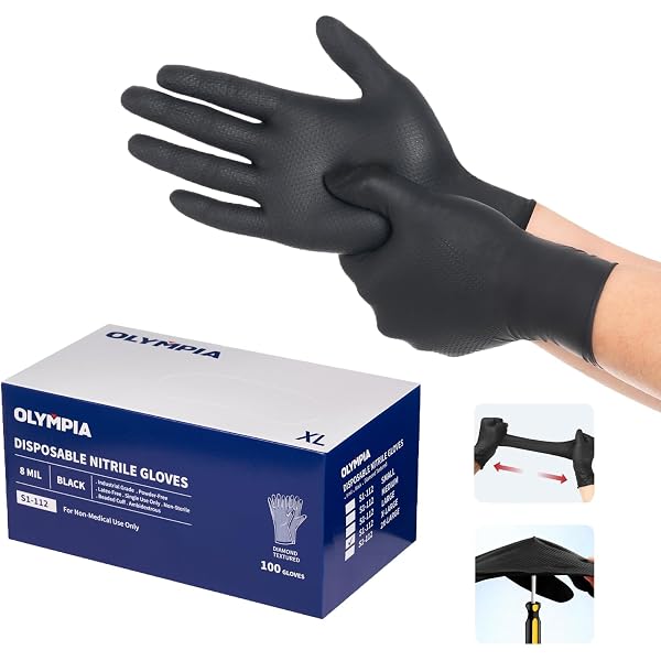 Hardy 7 mil Nitrile Powder Free Gloves 50 Pc (Extra Large) - 2