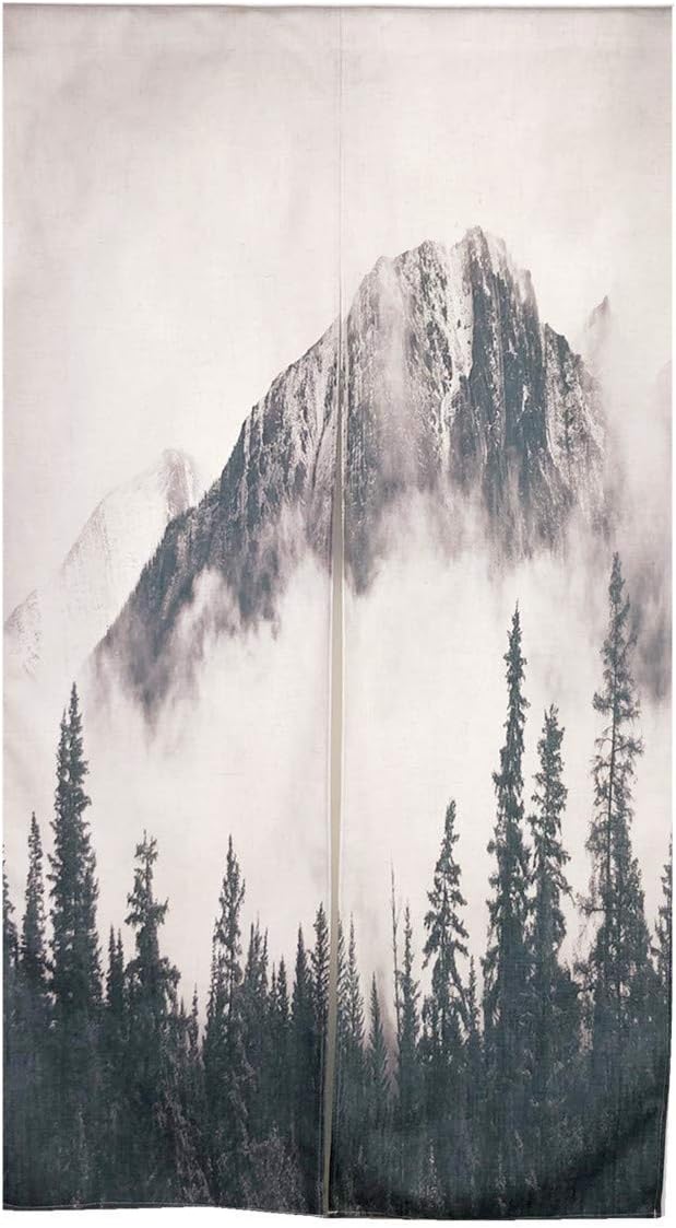 MYRU National Parks Japanese Noren Curtain Mountain Doorway Curtain Tapestry (33 by 59 Inch,Mountain), Multi Color - Image 4