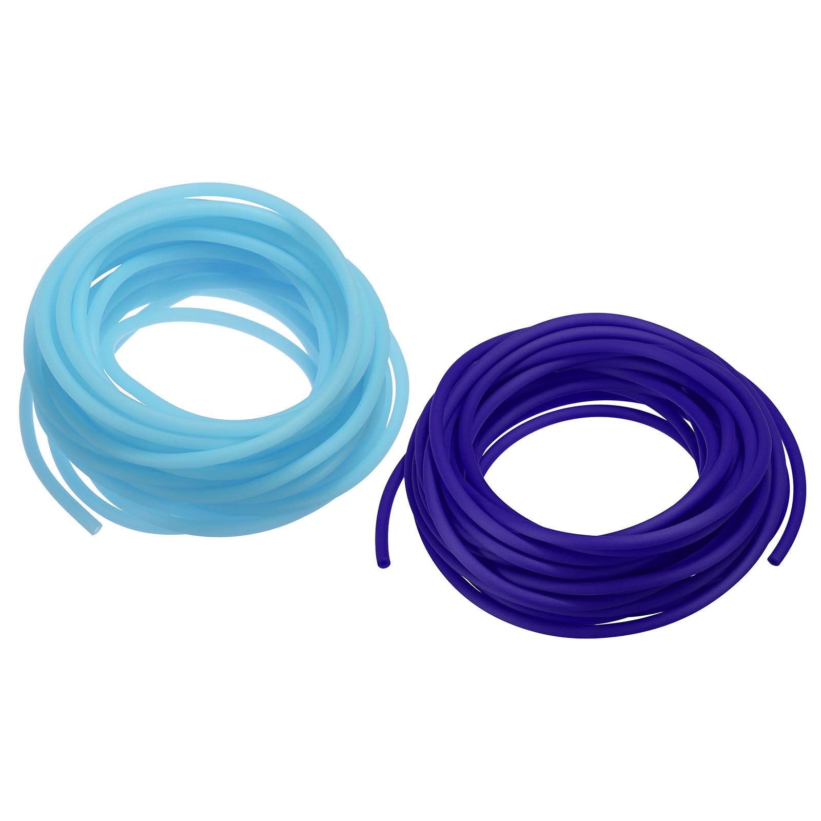 PATIKIL Rubber Cord Tube, 16ft Silicone Hollow Tubing 1/8" OD 1/16" ID for DIY Craft Beading Necklaces Bracelet, Sky Blue/Dark Blue