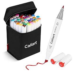 Caliart 41 Colors Dual Tip Art Markers Permanent
