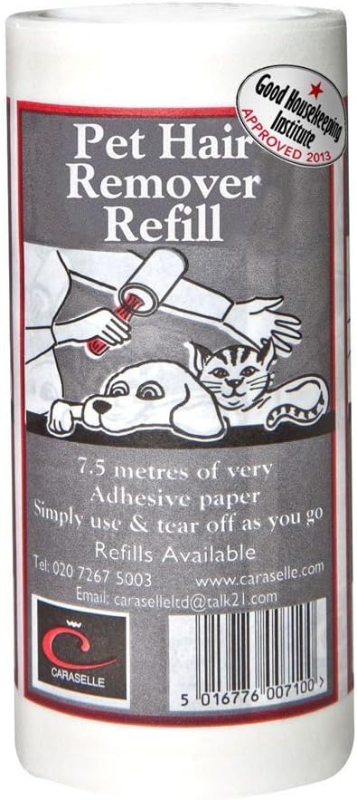 Sponsored Ad – CARASELLE Pet Hair Remover Refill - 150m total (≈1500 Sheets Equivalent) Super Adhesive Picks up Lint, Hair & Debris! Multi-Purpose Dog Cat Hair Lint Roller also for Cleaning Clothes & Washing Machine