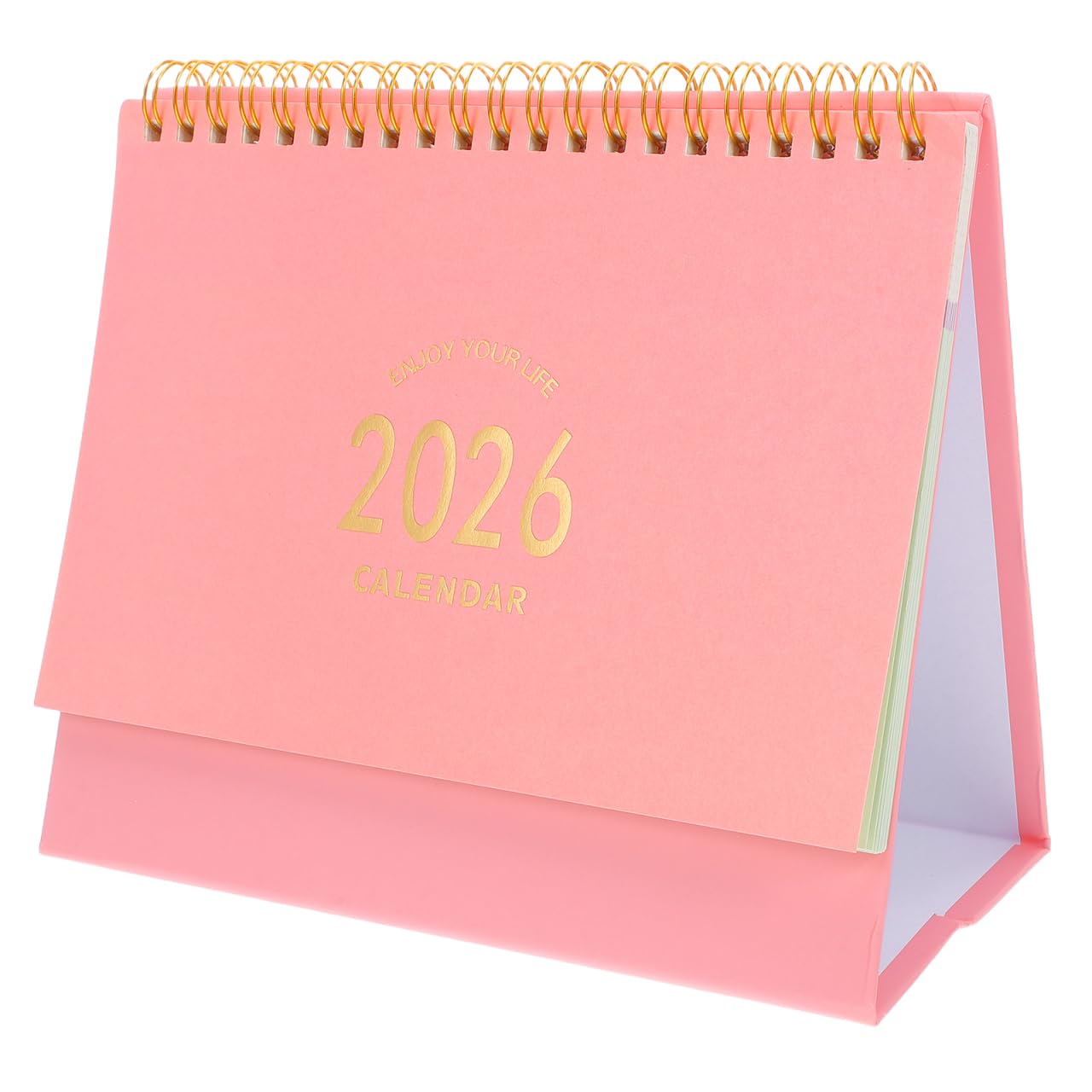 NUOBESTY 2026 Desk Calendar, Monthly Desktop Calendar 2026 Standing Flip Monthly Planner for Home Office - Pink (Aug 2025 to Dec 2026)