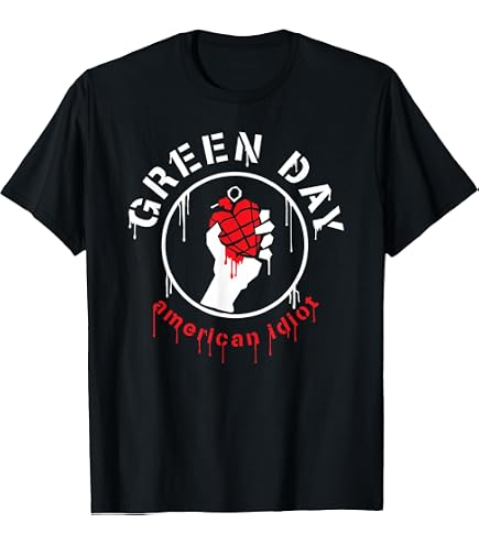 Amazon.com: Green Day 'American Idiot' (White) T-Shirt (Medium