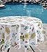 Benson Mills Spillproof Floral Spring/Summer Fabric Indoor Outdoor Tablecloth, Outdoor Table Cloth for Round tables, Picnic/Patio table covers (Blooming Floral, 70