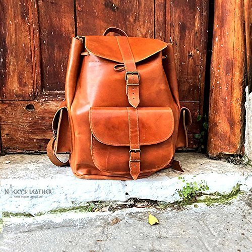 top grain leather backpack