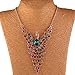 UBBC Colorful Peacock full diamond vintage necklace