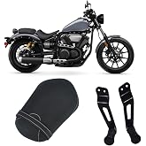 Passenger Seat with Passenger Footpegs Mount Kit for Yamaha Bolt | White Line,Easy to Install,High Density Sponge,Sturdy Material,Fit for XV950/XV950R (2014-2021) Bolt R-Spec (2014-2026)