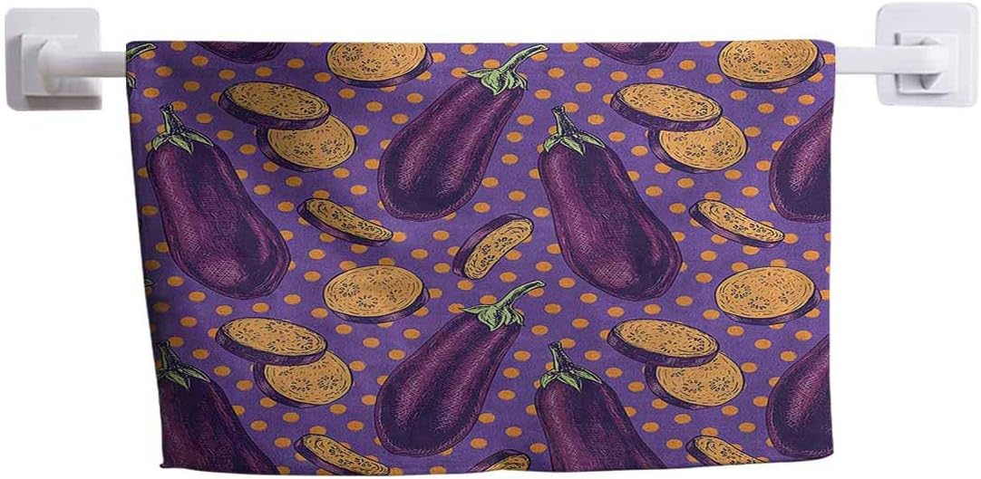DayDayFun Hand Towel Eggplant Wash Clothes for Face