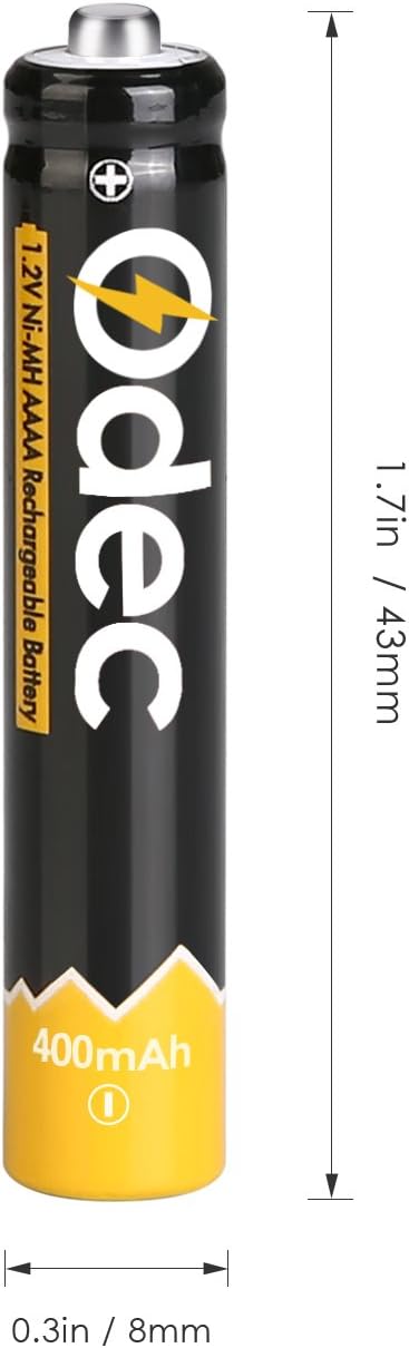 Odec AAAA Batteries, AAAA Rechargeable Battery for Surface Pen Ni-MH 400mAh 1.2V with Storage Box (4-Pack): Home Improvement