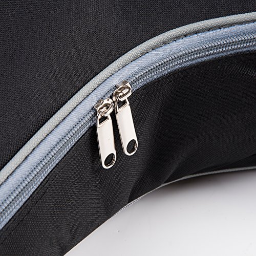 Aliyes Acoustic Class Guitar Gig Bag Full Size Metal Zippers Carrying Bag 41" Water-Resistant Oxford Fabric 8mm Thick Sponge Padded Adjustable Strap Black - Thumbnail 3