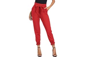 GRACE KARIN Womens Casual High Waist Pencil Pants with Bow-Knot Pockets for Work