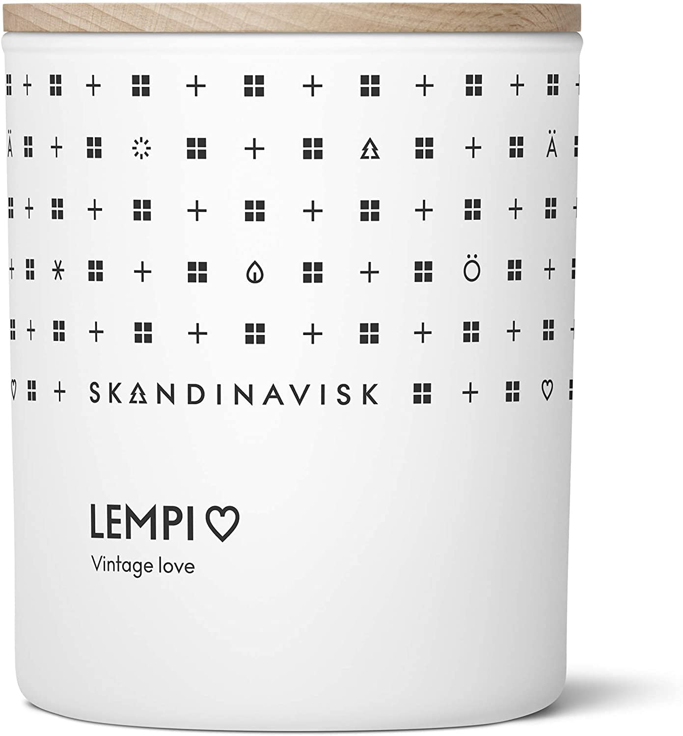 Skandinavisk LEMPI 'Love' Scented Candle. Fragrance Notes: Peony and Rose, Strawberries and Mosses. 200 g.