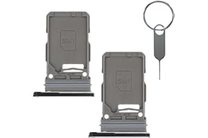 LOZOP 2 Pieces Sim Card Tray Holder Replacement for Samsung Galaxy S21, S21 Plus & S21 Ultra (Single Sim Version) with Eject Pin (Phantom Black)