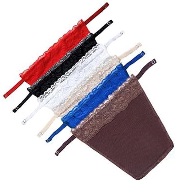 HZYFP 6pcs Lady Lace Clipon Mock Camisole Bra Insert Overlay Modesty