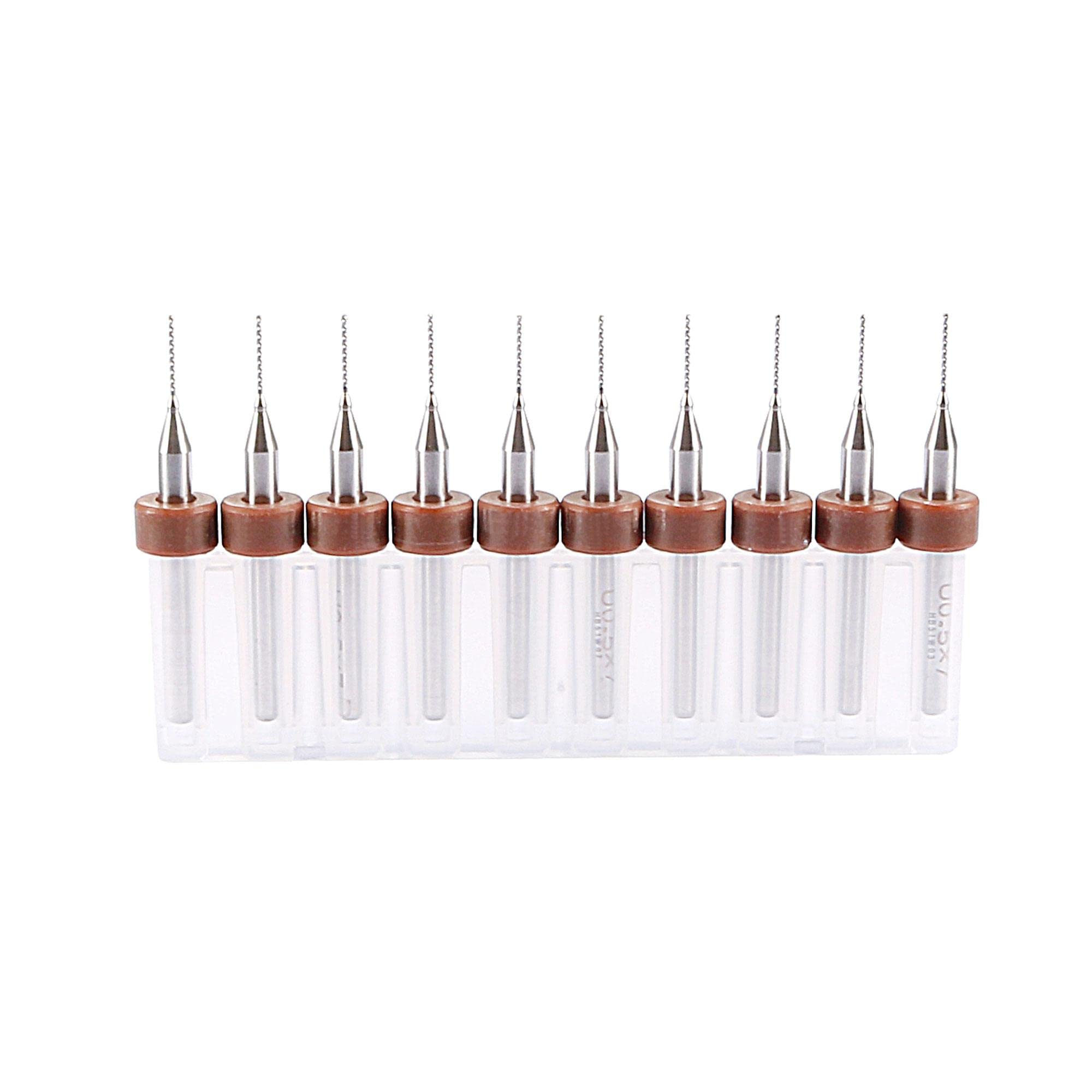 sourcing map PCB Drill Bits 0.5mm Tungsten Carbide Rotary Tool Jewelry CNC Engraving Print Circuit Board Micro Drill Bits 1/8 Inch Shank 1 Set (10 Pcs)