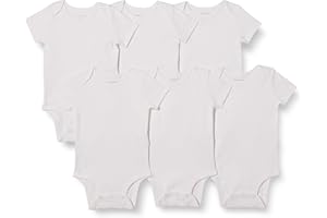 Amazon Essentials Unisex Toddlers and Babies’ Short-Sleeve Bodysuits, Multipacks