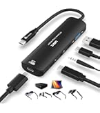 Guermok 4-in-1 Dual USB-C Display Hub, 4K@60Hz Video, PD