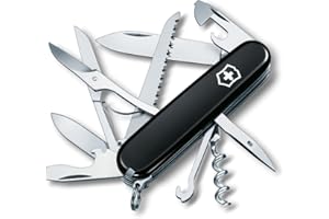 Victorinox Huntsman Swiss Army Knife, 15 Functions, Swiss Made Pocket Knife with Large Blade, Screwdriver, Scissors and Wood 