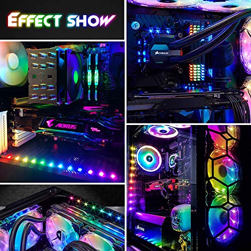 Excellux PC Case Lights, Addressable RGB LED Strip for PC