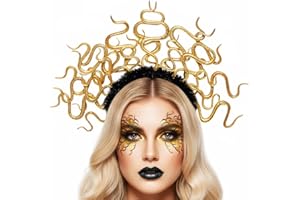 DRESBE Halloween Snake Headband Gold Goddess Party Hair Accessories for Women
