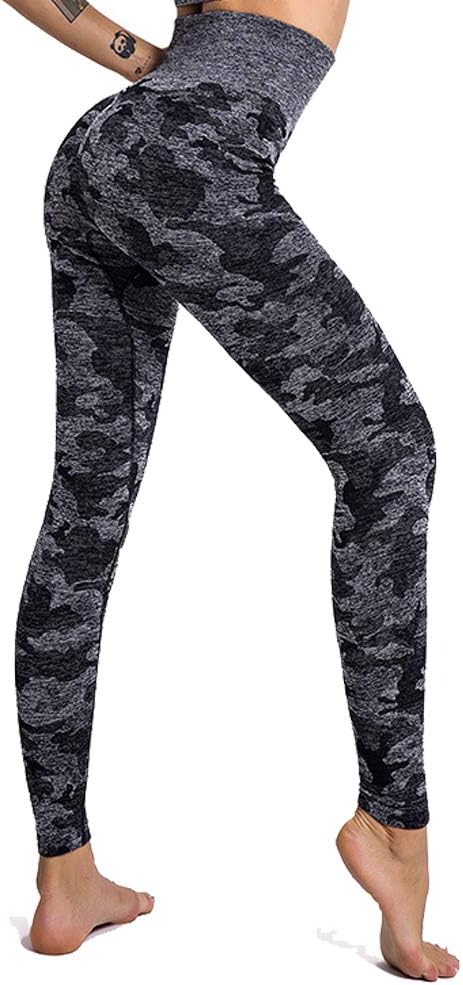 Women Camo Yoga Pants High Waisted Gym Legging Tummy Control Workout Running Legging
