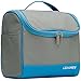 Lily & Drew Hanging Travel Toiletry Bag or Cosmetics Makeup Case, Shaving Kit, Electronics Organizer (Blue)