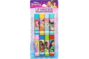 Lip Smacker Disney Princess Flavored Lip Balm Party Pack 8 Count, Clear, For Kids