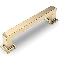 Amerdeco 10 Pack Brushed Brass Cabinet Pulls