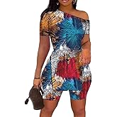 Kencey Women‘s One Shoulder 2 Piece Set Outfits Summer Half Sleeve Slim fit Tracksuit