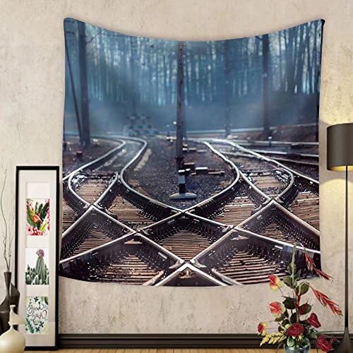 Qushuguang Custom tapestry Rails with a Selective Focus - Fabric Wall Tapestry Home Decor