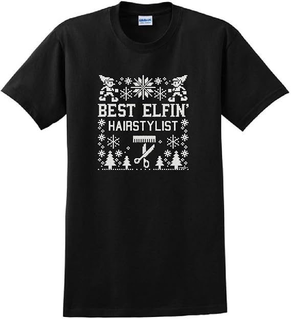 Amazon Com Best Elfin Hairstylist Ever Hairstylist Christmas T