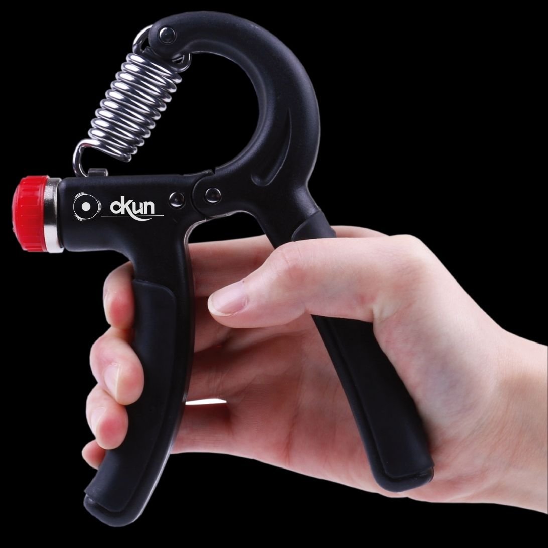 okun Strength Training Physio Exercises Hand Grip 10-40Kg Forearm Adjustable Heavy (Red & Black)