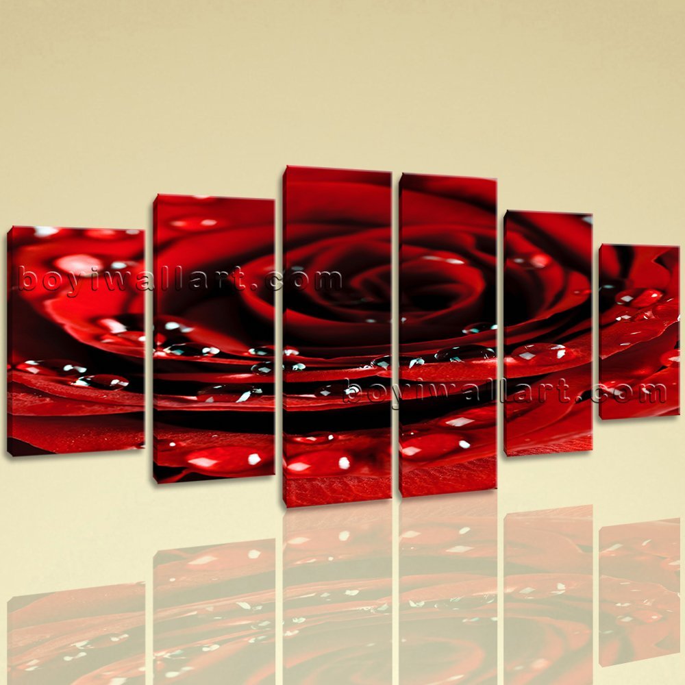 Extra Large Floral Canvas Art Rose Flower Print Home Dining