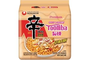 AQPRO Shin Ramyun Toomba Spicy Creamy Noodles 4.83 Oz (137g) 4 Pack