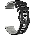 Amzpas Compatible with Coros Pace 2 Watch Band/Coros Apex (42mm), 20mm Quick Release Watch Band Sport Silicone Watch Strap Breathable Wristband for Women Men