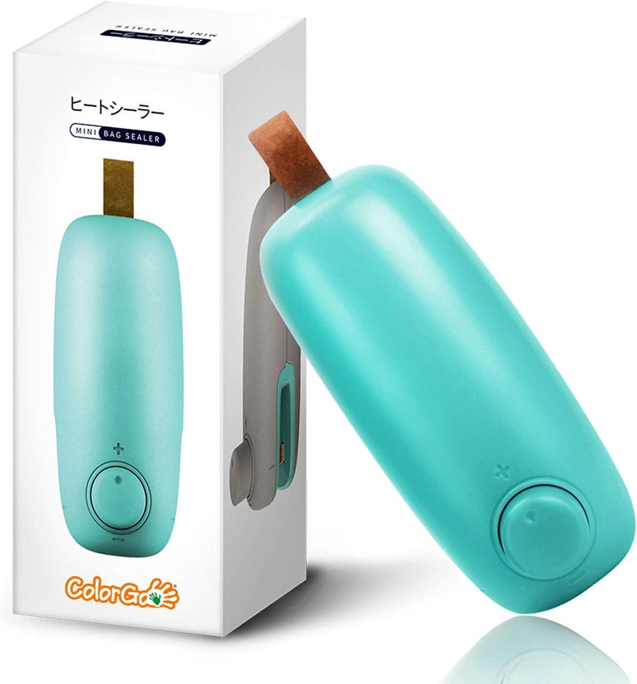 Amazon Colorgo シーラー ヒートシーラー 家庭用 しっかり密封 お菓子 袋 カッター付き ハンディシーラー 電池式 小型 キッチンシーラー 特許を保護される 真空パック機 専用袋 オンライン通販