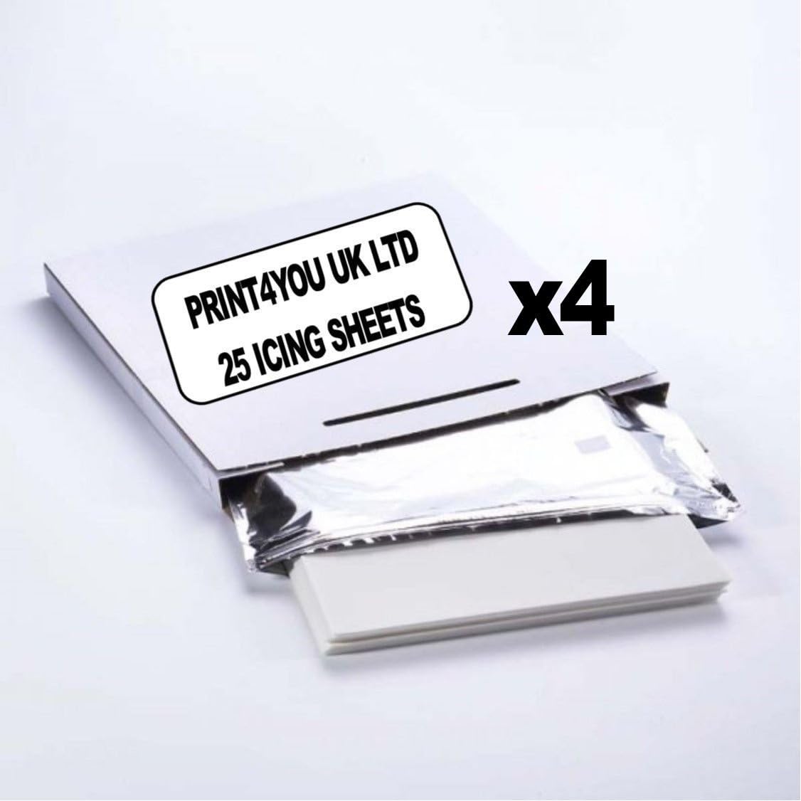 Kopy A4 Size Decor Plus icing sheets (4 packs of 25) (100)