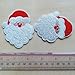 10pcs X'mas Santa Claus Head Christmas Iron On Sew On Cloth Embroidered Patches Appliques Machine Embroidery Needlecraft Sewing Projects