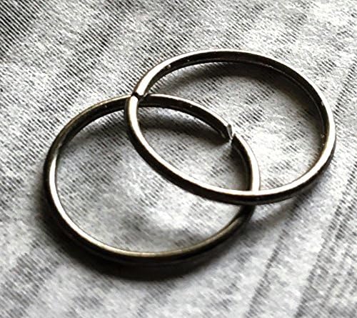 Set of 2 Niobium 22 Gauge Hoops 6mm - 12mm, Septum Ring, Nose Ring, Cartilage Hoop, Thin, Dainty