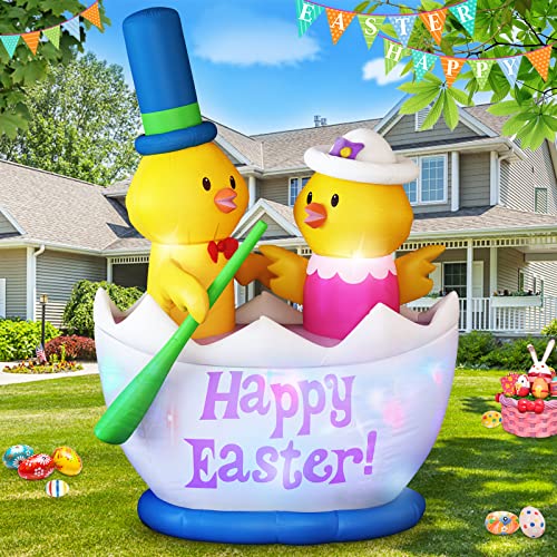 Danxilu 6 Foot Easter Inflatable Two Chicks