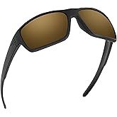 TOROE Performance Eyewear FIELD All Black Sports Polarized Sunglasses w/Hydrophobic Coating Polycarbonate AR Lenses