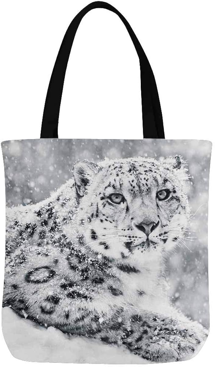 leopard canvas tote bag